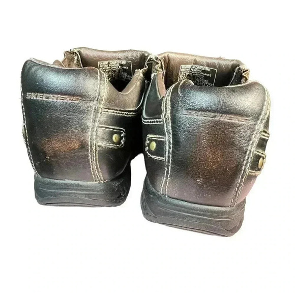 Skechers Men's Size 12 Shape-Ups Rocker Toning Shoe 66501 Strider Brown Leather - Picture 7 of 13